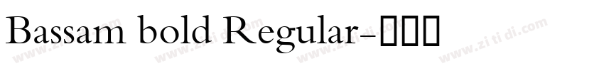 Bassam bold Regular字体转换